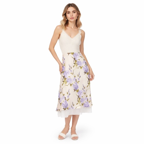 Cami NYC Dresses & Skirts - Cami NYC Genoa Silk Midi Skirt XS Moonflower Floral